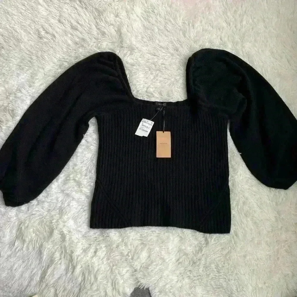 Halogen Sweater.  Ballon sleeves.  Black.  Size XL.  NWT.